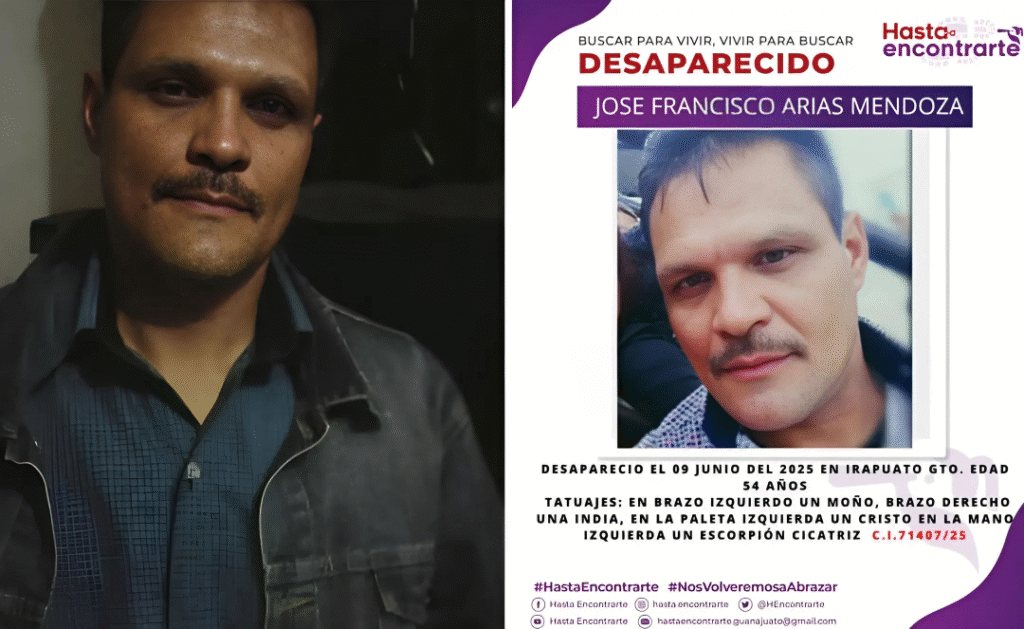 José Francisco Arias Mendoza desaparecido en Irapuato por grupo armado