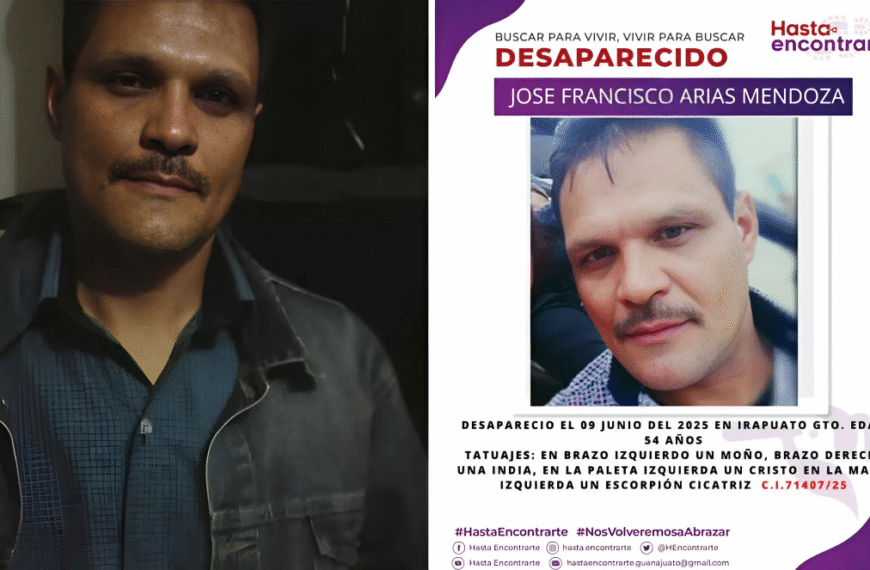 José Francisco Arias Mendoza desaparecido en Irapuato por grupo armado