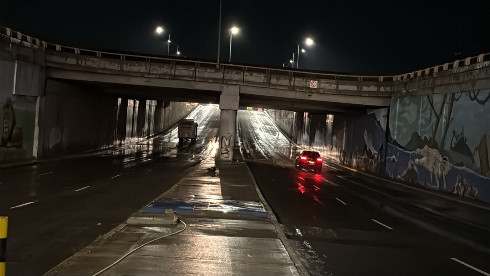 Puente pradera inundado Irapuato lluvias