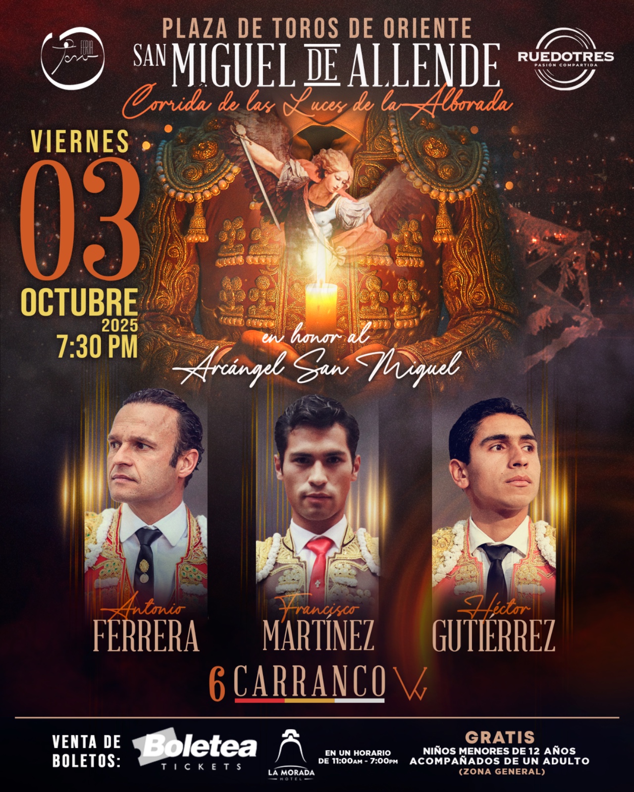 corrida luces alborada en san miguel de Allende 2025