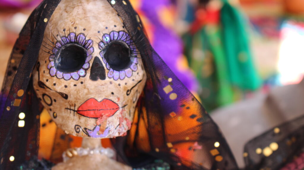 Feria del Alfeñique Irapuato 2025: Rumi y sus trenzas moradas conquistan la tradición de las Catrinas. ¿Cuánto cuesta el disfraz de Rumi?