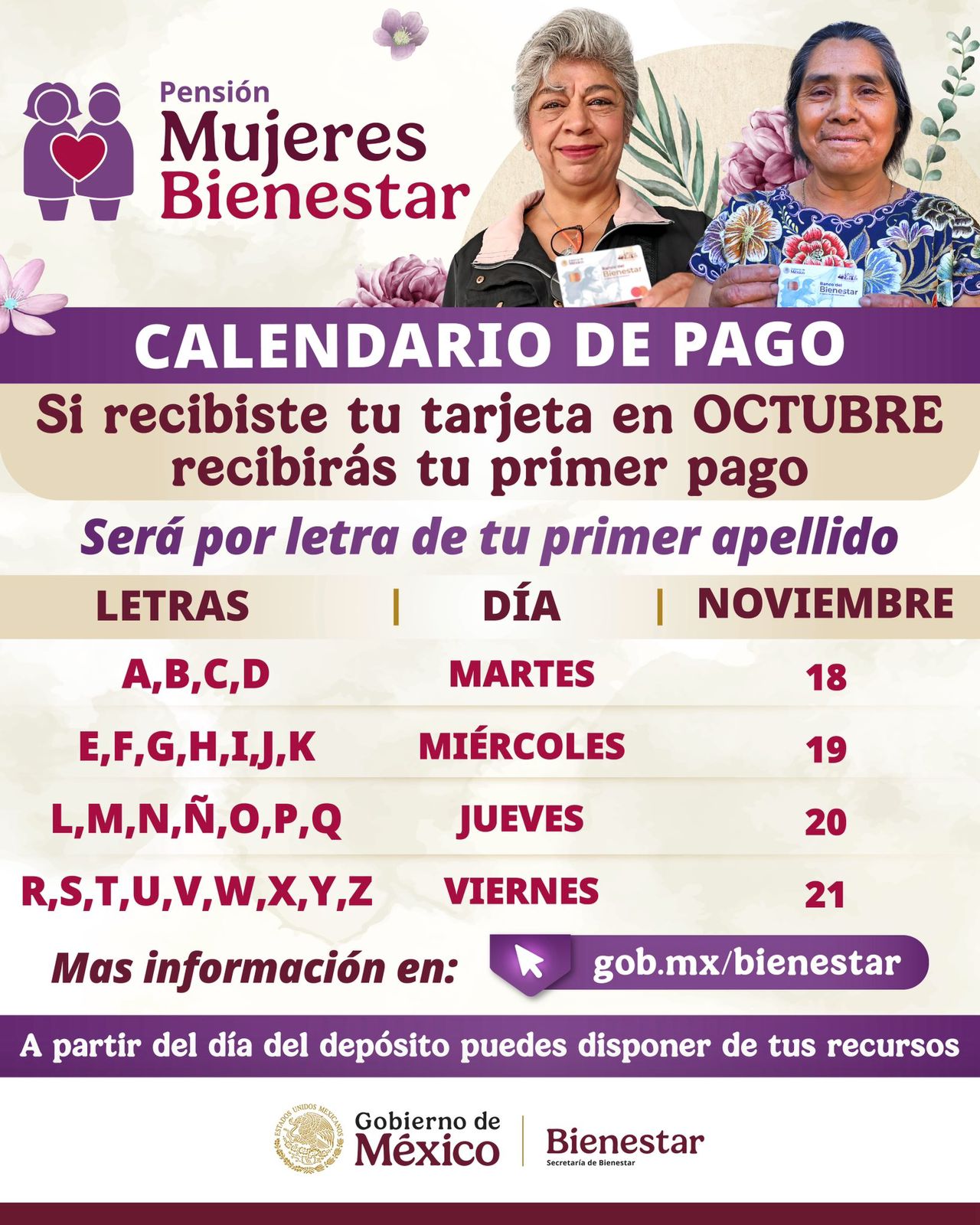 Pago de la Pensión Mujeres Bienestar: calendario, cómo cobrar y recomendaciones para Guanajuato
