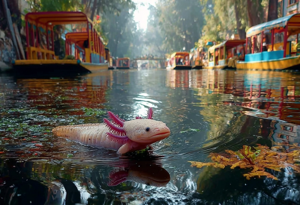 CINVESTAV y el Dr Simi liberan 1,000 ajolotes en Xochimilco para salvar su especie