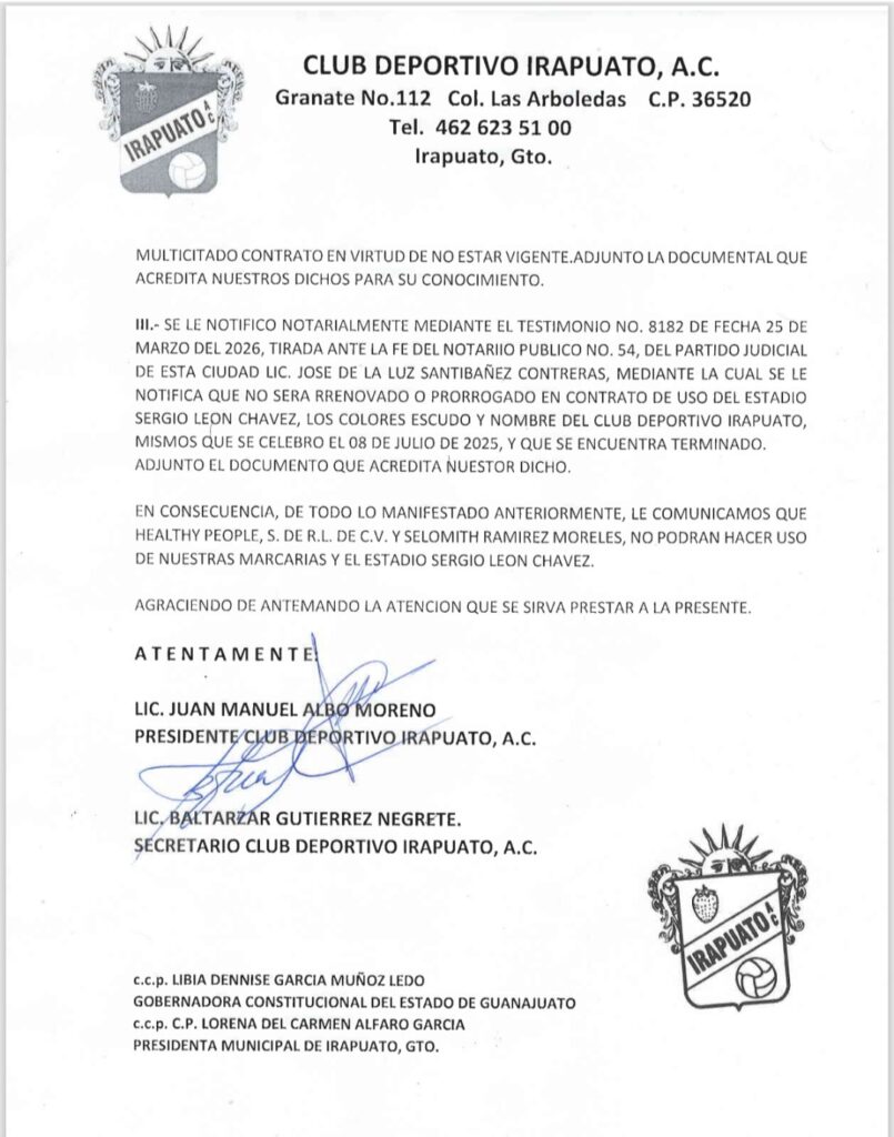 Futuro de fútbol en Irapuato depende de Albo Moreno: Lorena Alfaro
