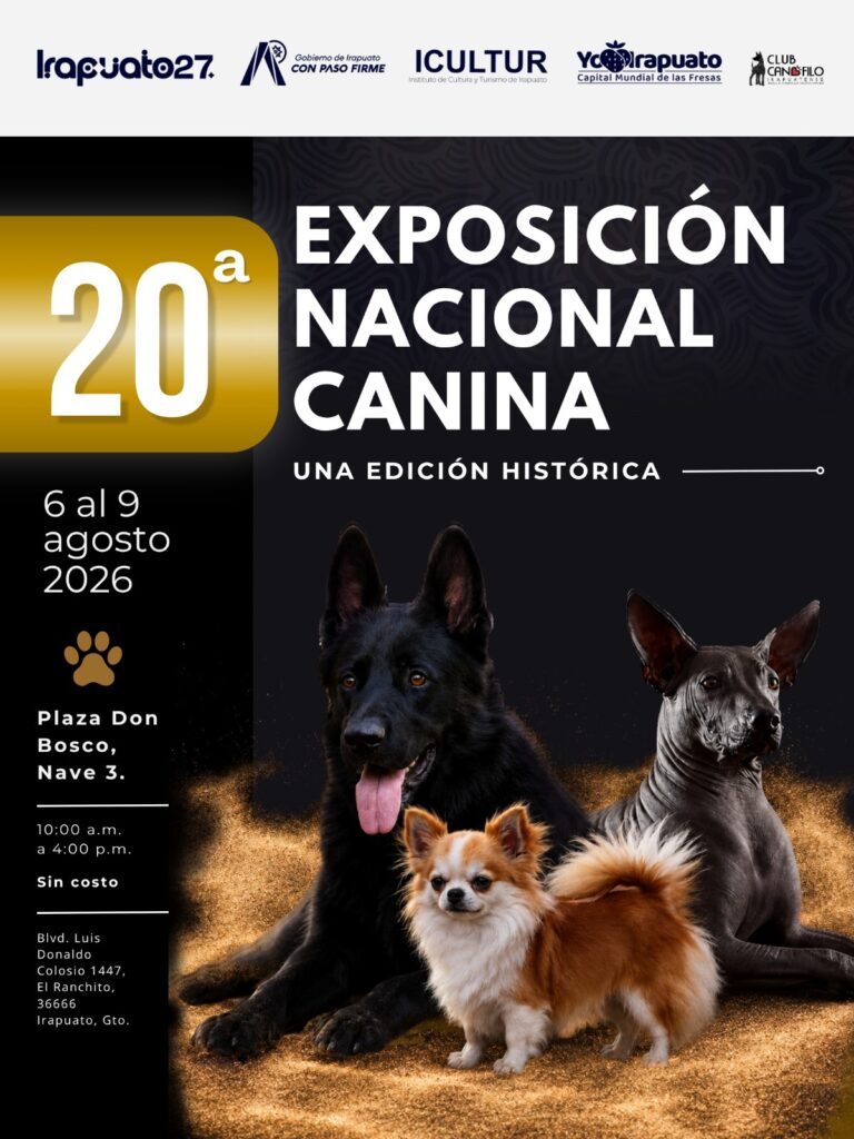 Exposición Nacional Canina atraerá a más de 6 mil visitantes a Irapuato 